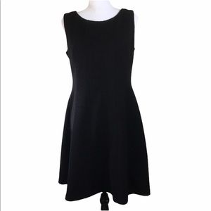Black Sleeveless Career Dress Exposed Back Zipper